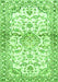 Serging Thickness of Machine Washable Persian Green Traditional Area Rugs, wshtr4087grn