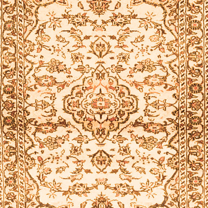 Serging Thickness of Machine Washable Persian Orange Traditional Area Rugs, wshtr4087org