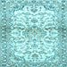 Square Persian Light Blue Traditional Rug, tr4087lblu