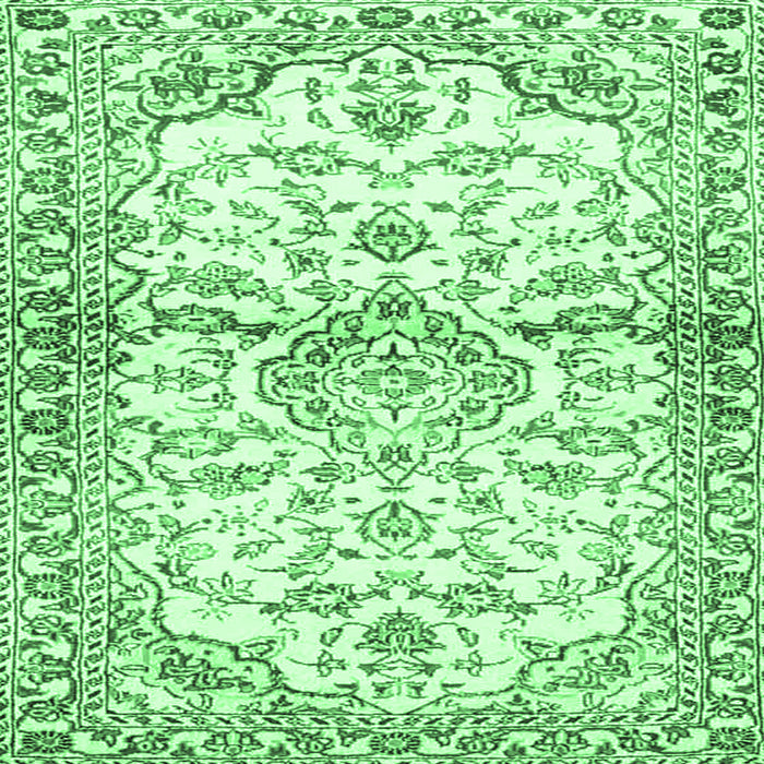 Square Persian Emerald Green Traditional Rug, tr4087emgrn