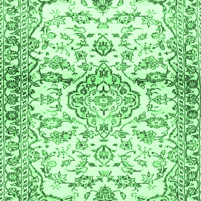 Machine Washable Persian Emerald Green Traditional Area Rugs, wshtr4087emgrn