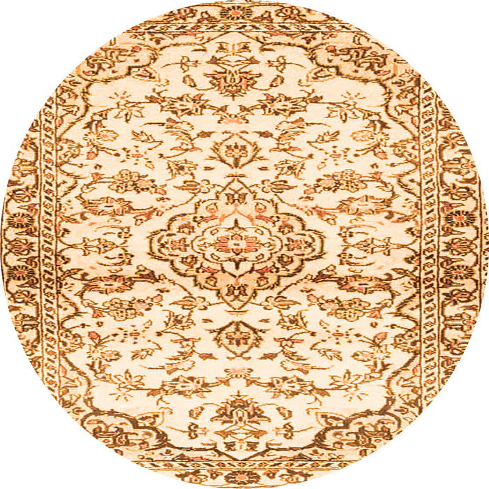 Machine Washable Persian Orange Traditional Area Rugs, wshtr4087org