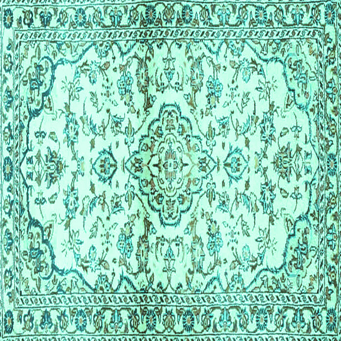 Square Persian Turquoise Traditional Rug, tr4087turq