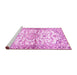 Sideview of Machine Washable Persian Pink Traditional Rug, wshtr4087pnk