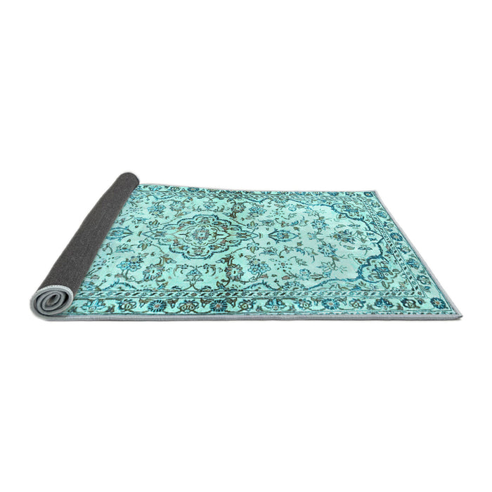 Sideview of Persian Light Blue Traditional Rug, tr4087lblu