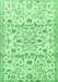 Machine Washable Persian Emerald Green Traditional Area Rugs, wshtr4088emgrn