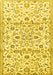 Machine Washable Persian Yellow Traditional Rug, wshtr4088yw