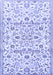 Machine Washable Persian Blue Traditional Rug, wshtr4088blu