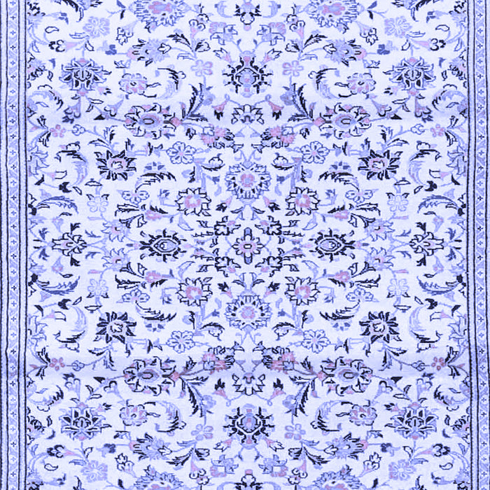 Machine Washable Persian Blue Traditional Rug, wshtr4088blu