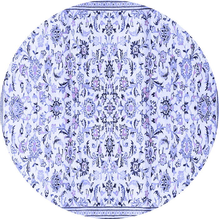 Round Persian Blue Traditional Rug, tr4088blu