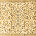 Square Machine Washable Persian Brown Traditional Rug, wshtr4088brn