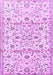 Machine Washable Persian Purple Traditional Area Rugs, wshtr4088pur