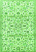 Serging Thickness of Machine Washable Persian Green Traditional Area Rugs, wshtr4088grn