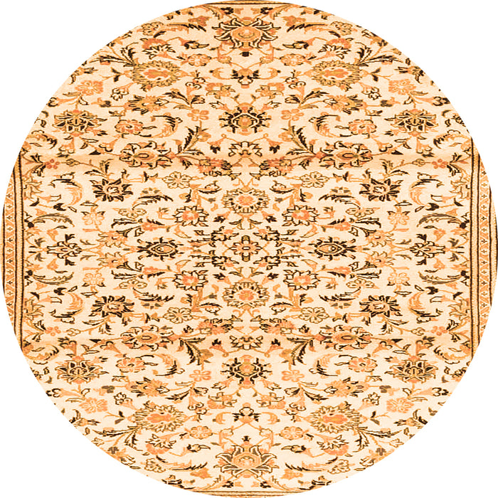 Square Persian Orange Traditional Rug, tr4088org