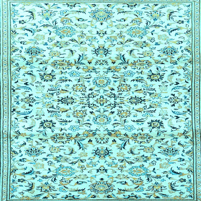 Square Persian Light Blue Traditional Rug, tr4088lblu