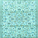 Square Persian Light Blue Traditional Rug, tr4088lblu
