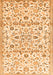 Serging Thickness of Machine Washable Persian Orange Traditional Area Rugs, wshtr4088org