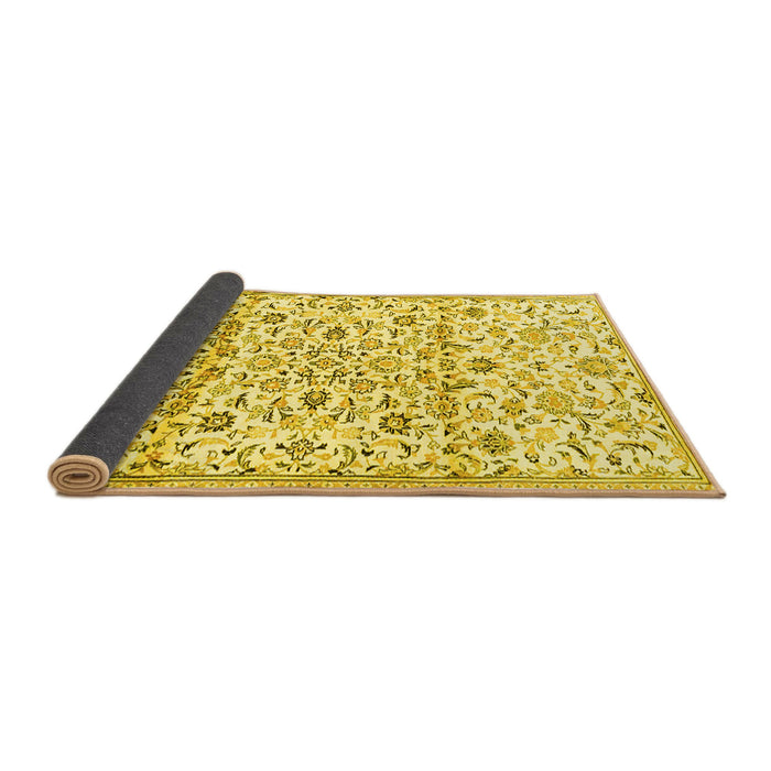 Sideview of Persian Yellow Traditional Rug, tr4088yw