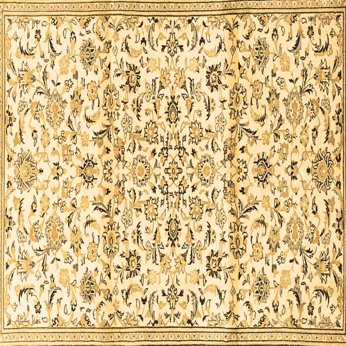 Square Persian Brown Traditional Rug, tr4088brn
