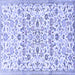 Square Persian Blue Traditional Rug, tr4088blu