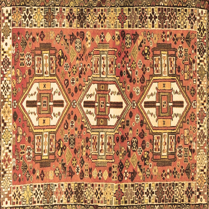 Square Persian Brown Traditional Rug, tr4089brn