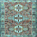 Square Persian Light Blue Traditional Rug, tr4089lblu