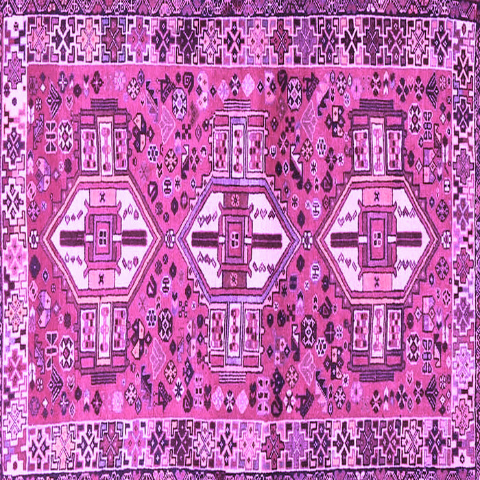 Square Machine Washable Persian Purple Traditional Area Rugs, wshtr4089pur