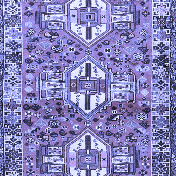 Machine Washable Persian Blue Traditional Rug, wshtr4089blu