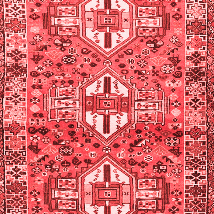 Machine Washable Persian Red Traditional Rug, wshtr4089red