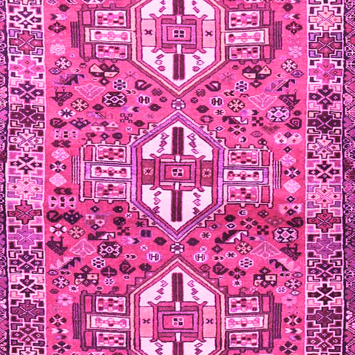Machine Washable Persian Pink Traditional Rug, wshtr4089pnk
