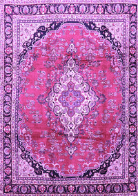 Medallion Purple Traditional Rug, tr408pur