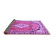 Sideview of Medallion Purple Traditional Rug, tr408pur