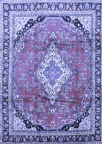 Medallion Blue Traditional Rug, tr408blu