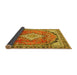 Sideview of Medallion Yellow Traditional Rug, tr408yw