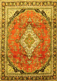 Medallion Yellow Traditional Rug, tr408yw