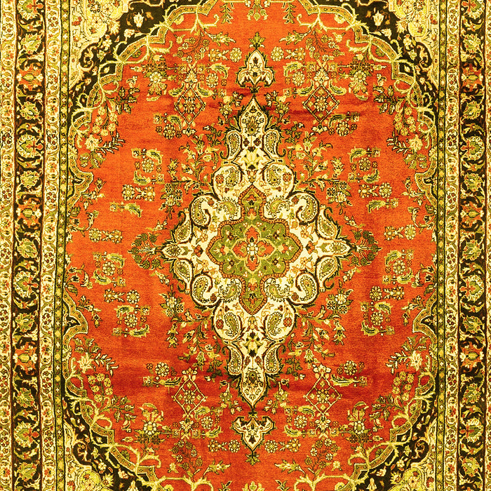 Medallion Yellow Traditional Rug, tr408yw