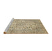 Sideview of Machine Washable Traditional Brown Rug, wshtr409