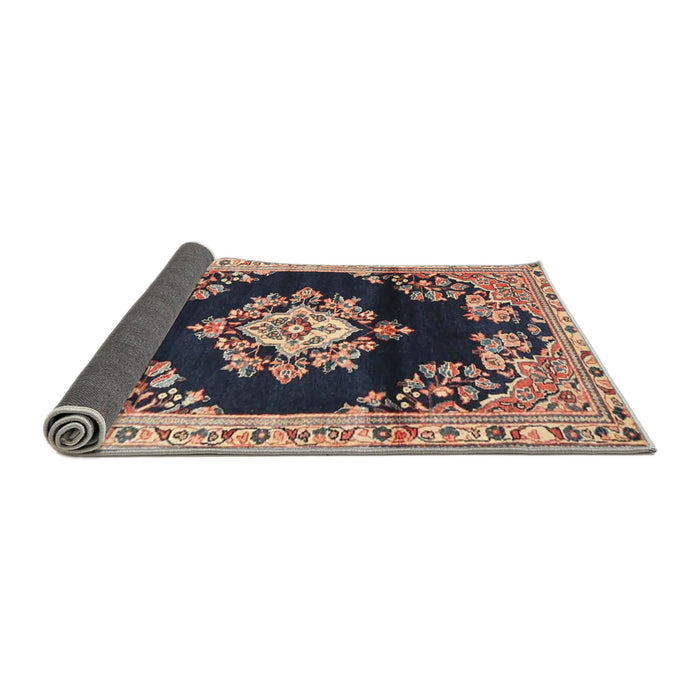 Sideview of Traditional Purple Medallion Rug, tr4090