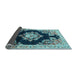 Sideview of Medallion Light Blue Traditional Rug, tr4090lblu