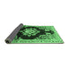 Sideview of Medallion Emerald Green Traditional Rug, tr4090emgrn