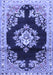 Medallion Blue Traditional Rug, tr4090blu