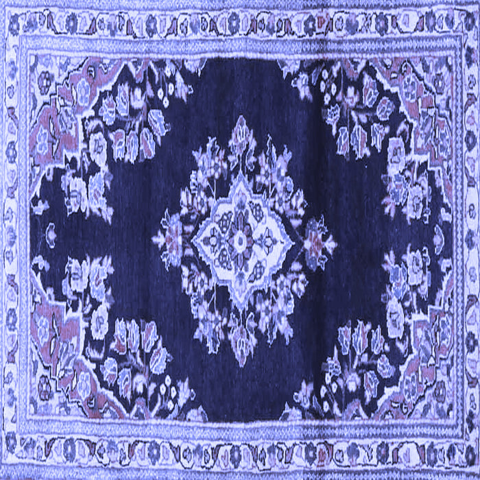 Square Medallion Blue Traditional Rug, tr4090blu