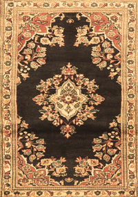 Medallion Brown Traditional Rug, tr4090brn