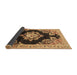 Sideview of Medallion Brown Traditional Rug, tr4090brn