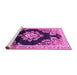 Sideview of Machine Washable Medallion Pink Traditional Rug, wshtr4090pnk