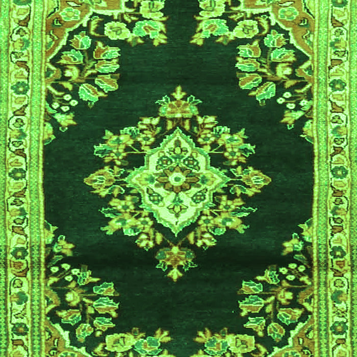 Medallion Green Traditional Rug, tr4090grn