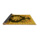 Sideview of Medallion Yellow Traditional Rug, tr4090yw