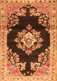 Medallion Orange Traditional Rug, tr4090org