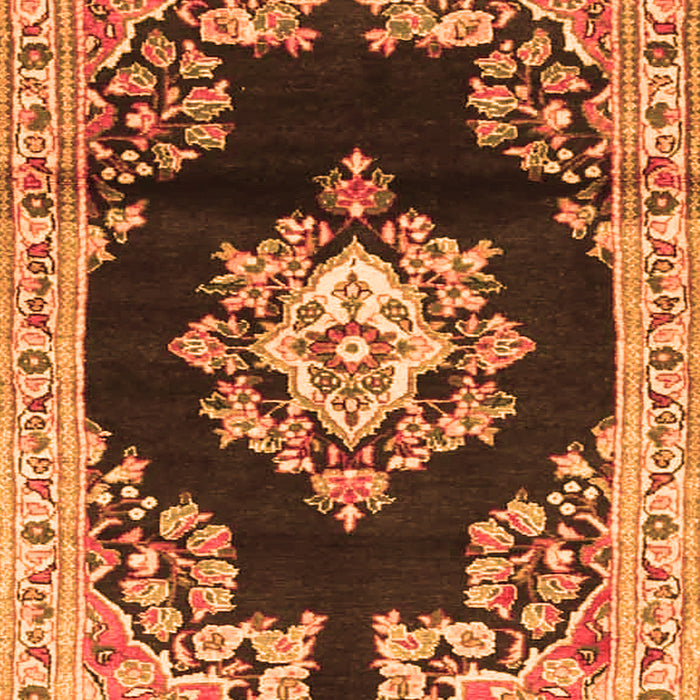 Medallion Orange Traditional Rug, tr4090org