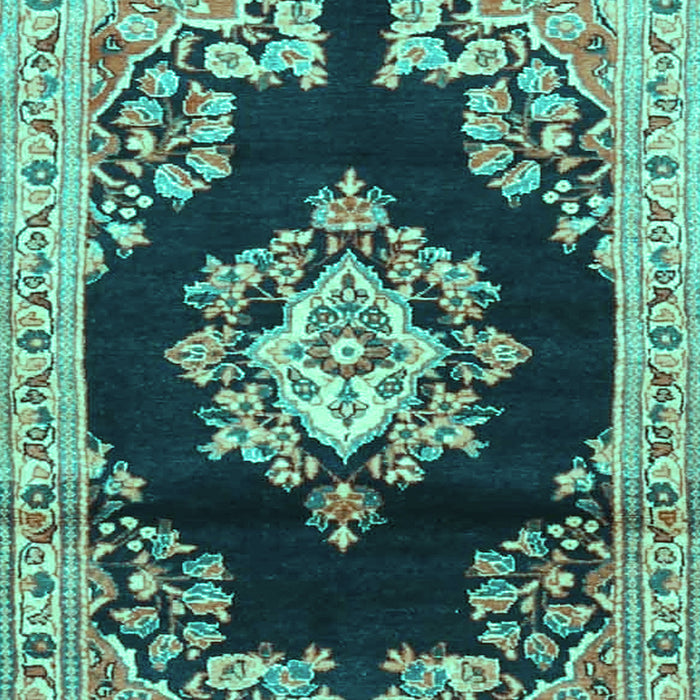 Medallion Turquoise Traditional Rug, tr4090turq